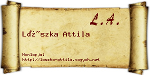 Lászka Attila névjegykártya